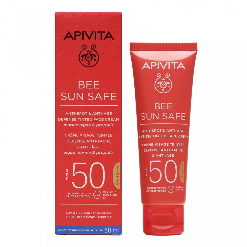 BEE SUN SAFE SZÍNEZETT ARCKRÉM RÁNCOK ÉS PIGMENTFOLTOK ELLEN SPF50