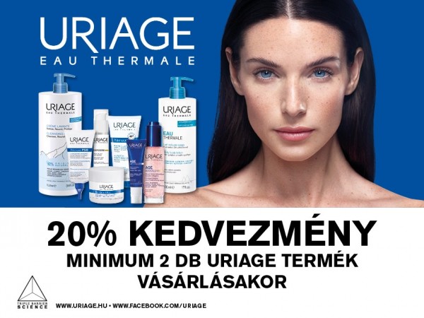 20 % KEDVEZMÉNY MINDEN URIAGE TERMÉKRE.EZ MÁR MAJDNEM 30% A PATIKAI ÁRHOZ KÉPEST!