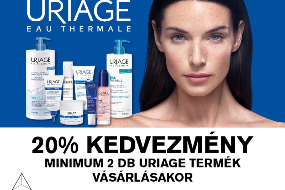 20 % KEDVEZMÉNY MINDEN URIAGE TERMÉKRE.EZ MÁR MAJDNEM 30% A PATIKAI ÁRHOZ KÉPEST!