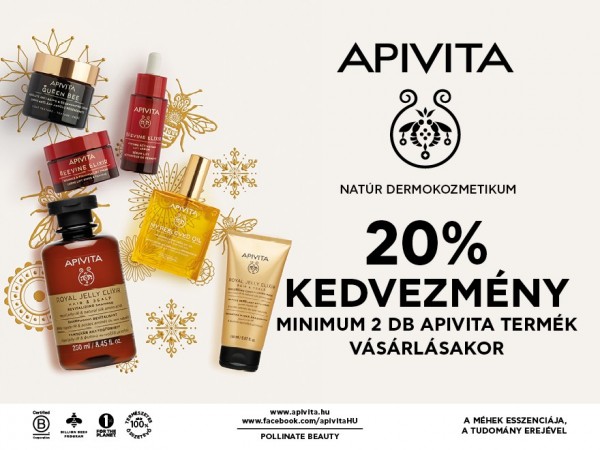 MINDEN APIVITA  TERMÉK 20% KEDVEZMÉNNYEL. APIVITA. A GÖRÖG FLÓRA ESSZENCIÁJA.
