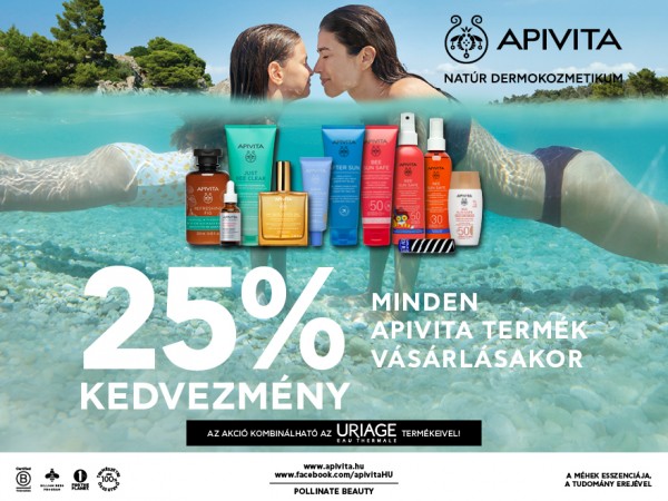 MINDEN APIVITA TERMÉK VÁSÁRLÁSAKOR -25% KEDVEZMÉNY. A GÖRÖG FLÓRA ESSZENCIÁJA.