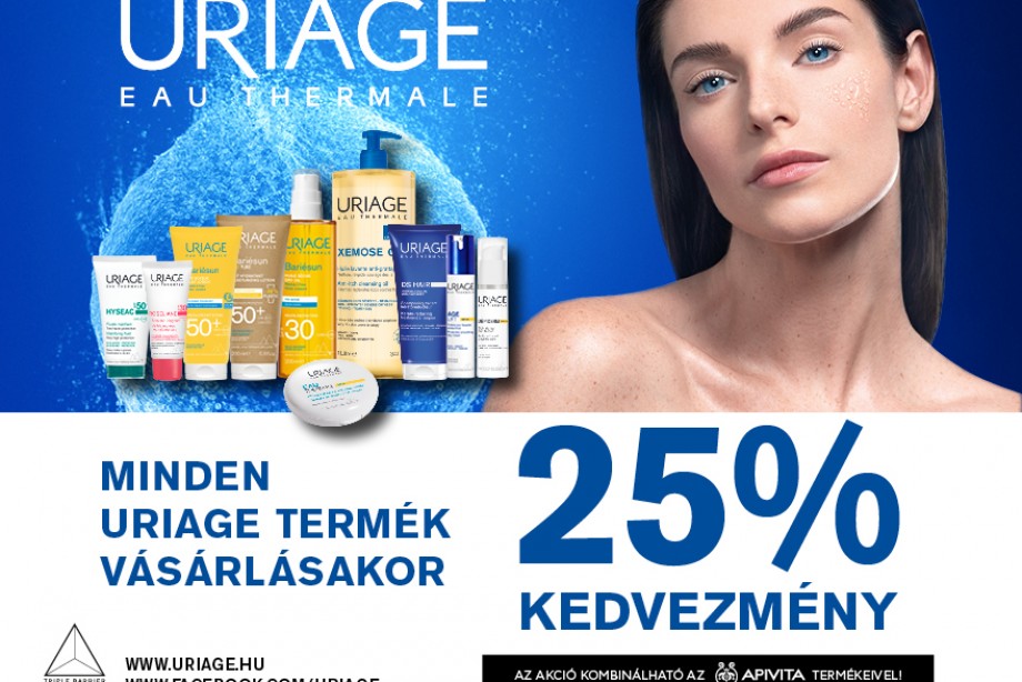 MINDEN URIAGE TERMÉK VÁSÁRLÁSAKOR -25% KEDVEZMÉNY. 