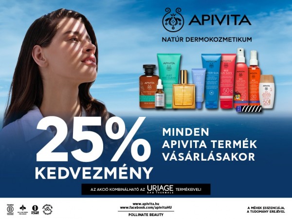MINDEN APIVITA TERMÉK VÁSÁRLÁSAKOR -25% KEDVEZMÉNY. A GÖRÖG FLÓRA ESSZENCIÁJA.