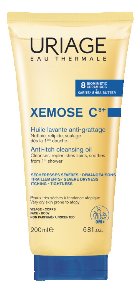Uriage XEMOSE C8+ TUSFÜRDŐ OLAJ száraz bőrre 200ml