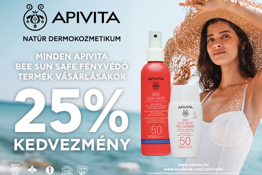 MINDEN APIVITA BEE SUN TERMÉKRE -25% KEDVEZMÉNY