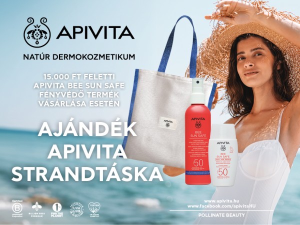 AJÁNDÉK APIVITA STRANDTÁSKA 15.000 FT FELETTI RENDELÉSNÉL.