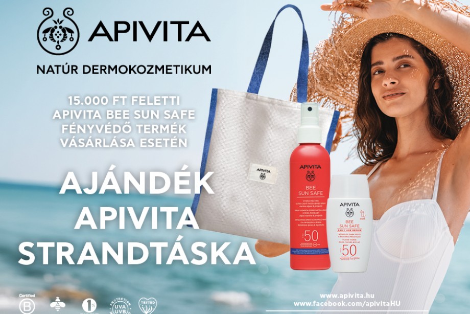 AJÁNDÉK APIVITA STRANDTÁSKA 15.000 FT FELETTI RENDELÉSNÉL.