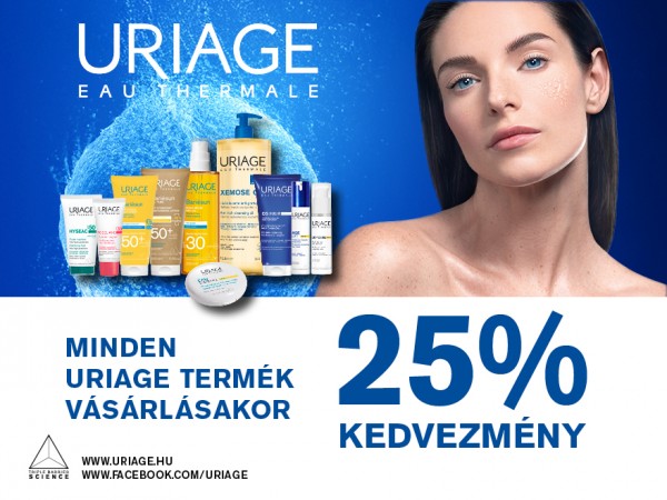 MINDEN URIAGE TERMÉK VÁSÁRLÁSAKOR -25% KEDVEZMÉNY. 